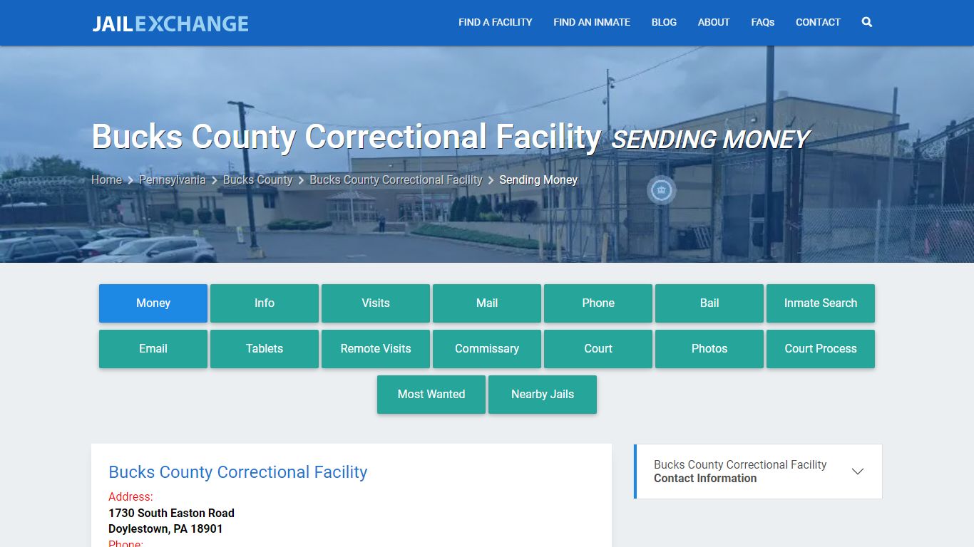 Send Money to Inmate - Bucks County Correctional Facility, PA